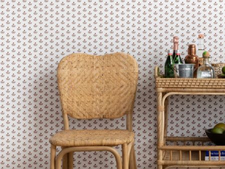 Bennett Petite (White Ground)  Wallpaper by Sugar Paper - Chocolate For Discount