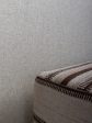 Stitch Two Tone  Grasscloth Wallpaper in Sesame Cream Hot on Sale