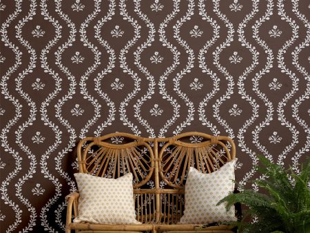 Bennett Vine  Wallpaper by Sugar Paper - Coffee on Sale