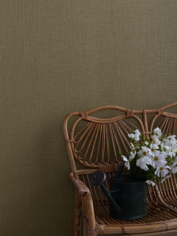 Burlap  Grasscloth Wallpaper in Matcha Sale