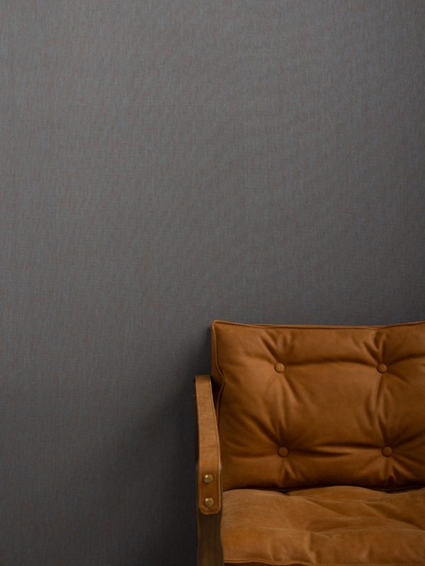 Stitch Two Tone  Grasscloth Wallpaper in Smoke Blue Sale