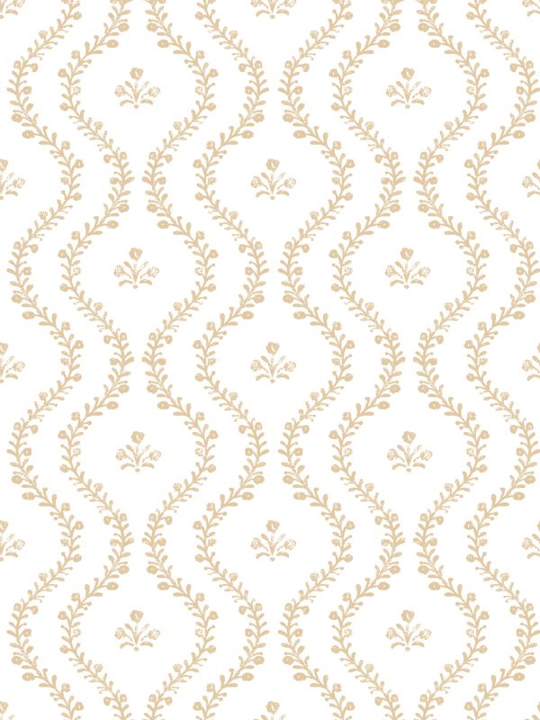 Bennett Vine (White Ground)  Wallpaper by Sugar Paper - Honeycomb Sale