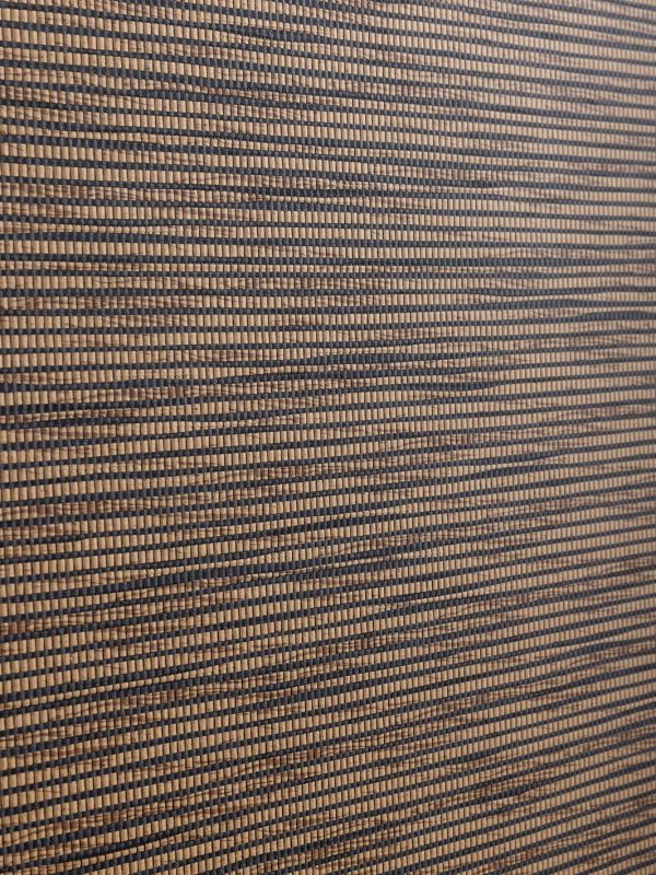 Woven Textures  Grasscloth Wallpaper in Cinnamon Stripe Online Hot Sale