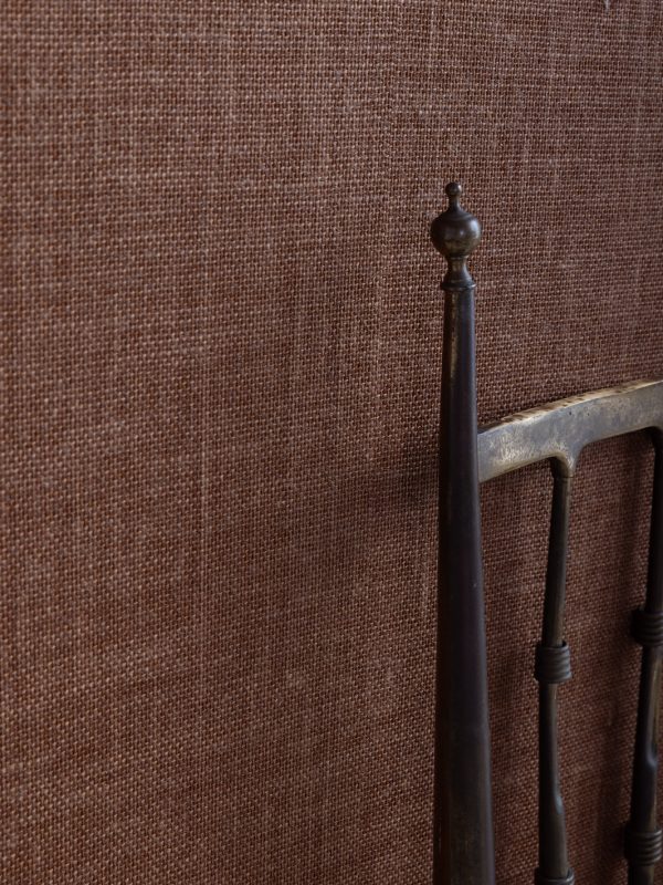 Burlap  Grasscloth Wallpaper in Chestnut Hot on Sale