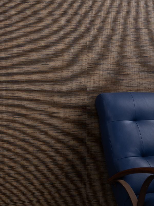 Woven Textures  Grasscloth Wallpaper in Cinnamon Stripe Online Hot Sale