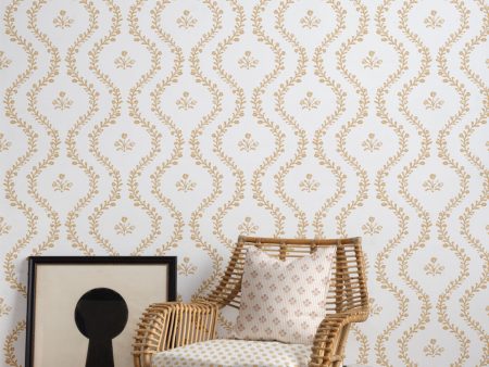 Bennett Vine (White Ground)  Wallpaper by Sugar Paper - Honeycomb Sale