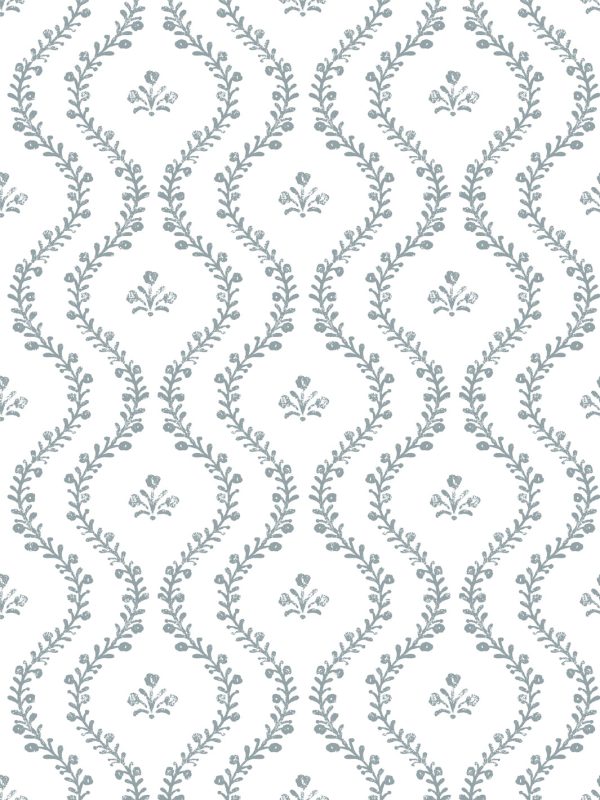 Bennett Vine (White Ground)  Wallpaper by Sugar Paper - Harbor Online