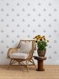 Bennett Large  Wallpaper by Sugar Paper - Harbor on White For Sale