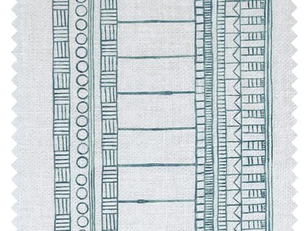 Doodle Stripe  Linen Fabric by Nathan Turner - Sage Fashion