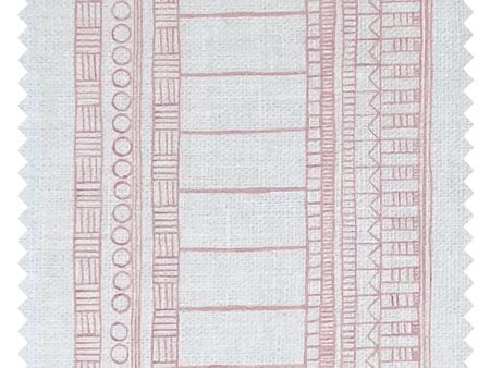 Doodle Stripe  Linen Fabric by Nathan Turner - Pink on Sale