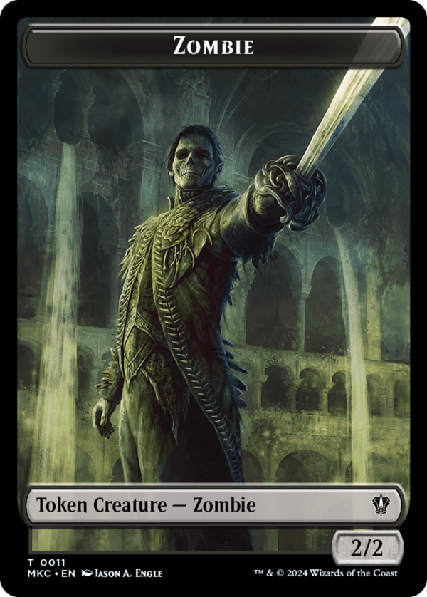 Copy    Zombie Double-Sided Token [Murders at Karlov Manor Commander Tokens] Sale