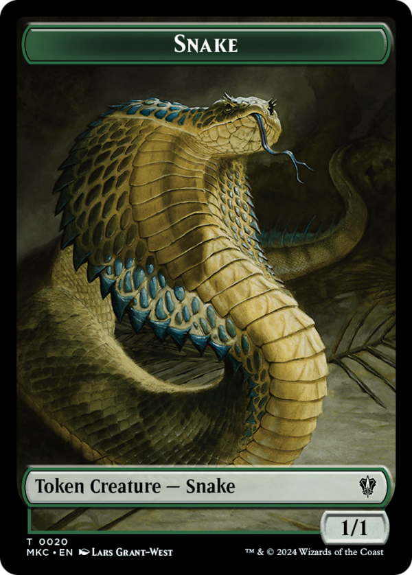 Snake    Morph Double-Sided Token [Murders at Karlov Manor Commander Tokens] Online Sale