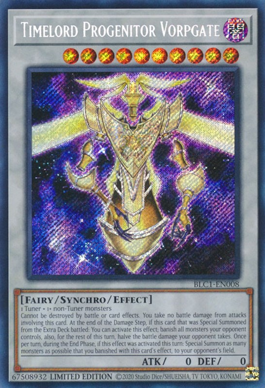 Timelord Progenitor Vorpgate [BLC1-EN008] Secret Rare Online Hot Sale