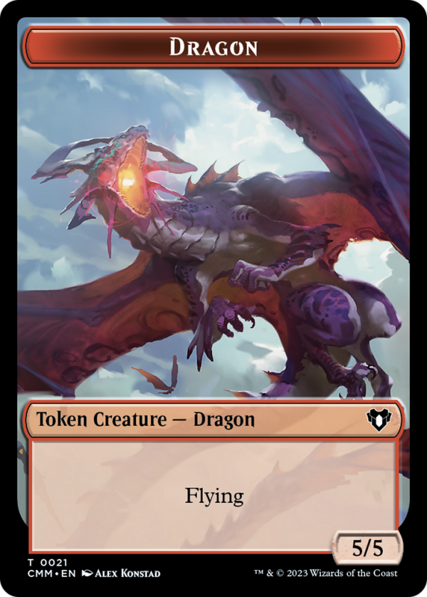 Saproling    Dragon (0021) Double-Sided Token [Commander Masters Tokens] Discount