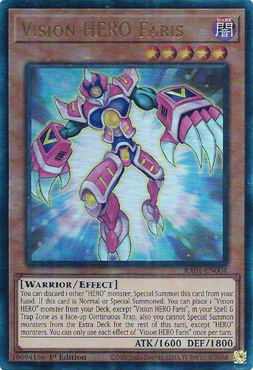 Vision HERO Faris [RA01-EN004] Prismatic Ultimate Rare For Cheap